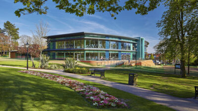A photograph of Hinckley Leisure Centre in Hinckley