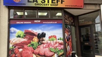 A photograph of La Steff Grocery in Hinckley