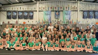 A photograph of TKT Cheerleading in Hinckley