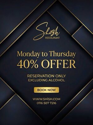 Shish Restaurant offer promotional graphic