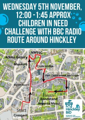 5th november Children in needs challenge Route